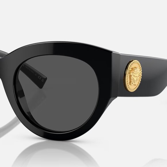 Versace Women’s Designer Sunglasses – Black & Gold Medusa - Picture 4 of 16